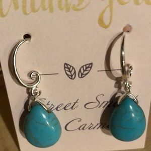Dangle earrings with sterling silver post hand crafted